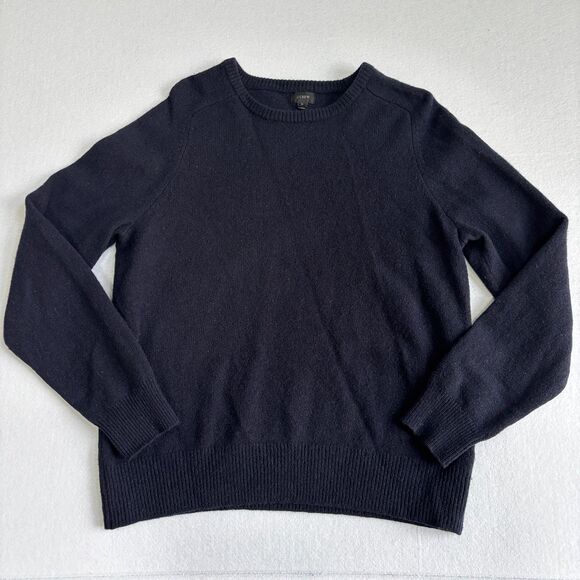J. Crew Lambswool Sweater Women's M Navy Blue Pullover Classic Preppy Academia - Picture 1 of 7